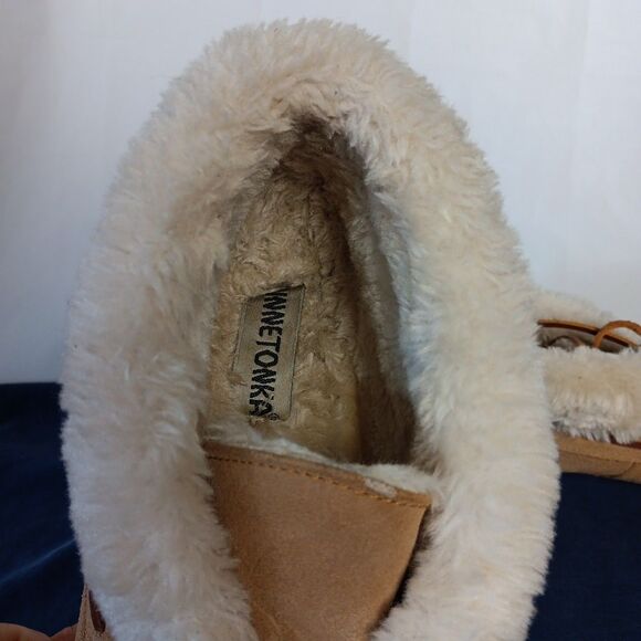 Minnetonka Womens Chrissy Bootie Moccasin Slipper Cinnamon Size 9M - Picture 8 of 14